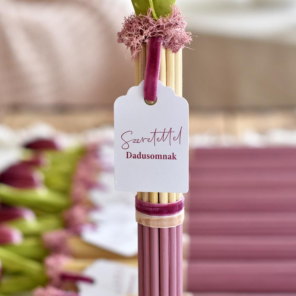 Pedagógus ajándék – rattan pálcás tulipán mályva színű