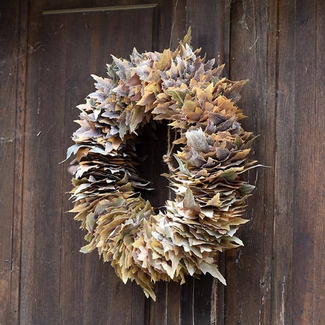 Letisztult őszi ajtó dekoráció