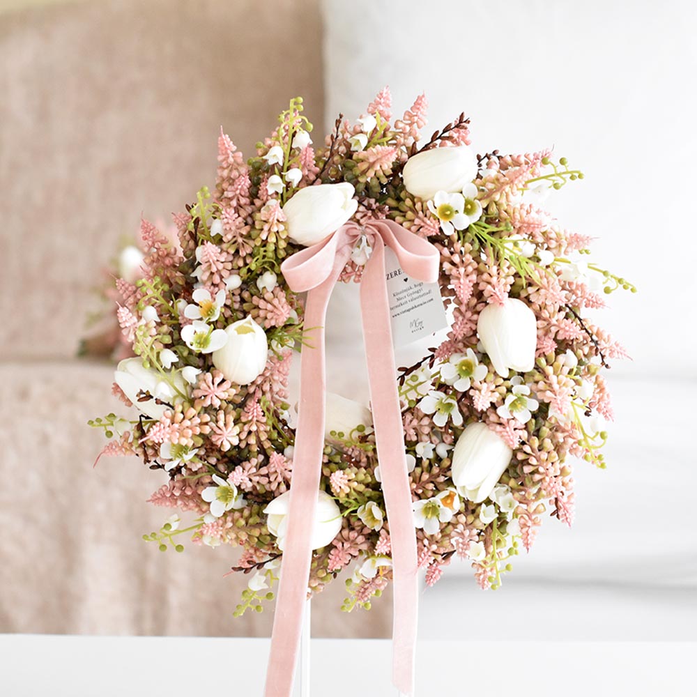 Pasztell ajtódísz tavaszra