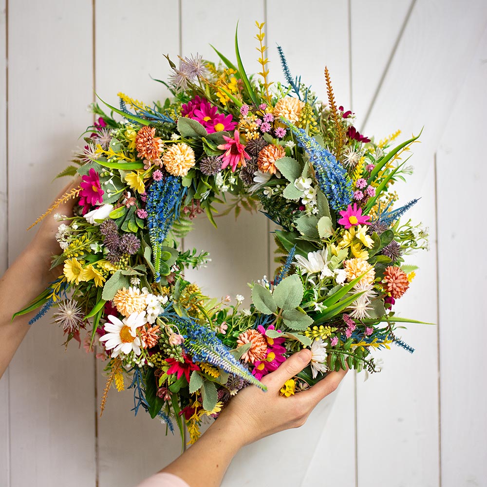 Élénk színű tavaszi koszorú dekoráció - Image 3