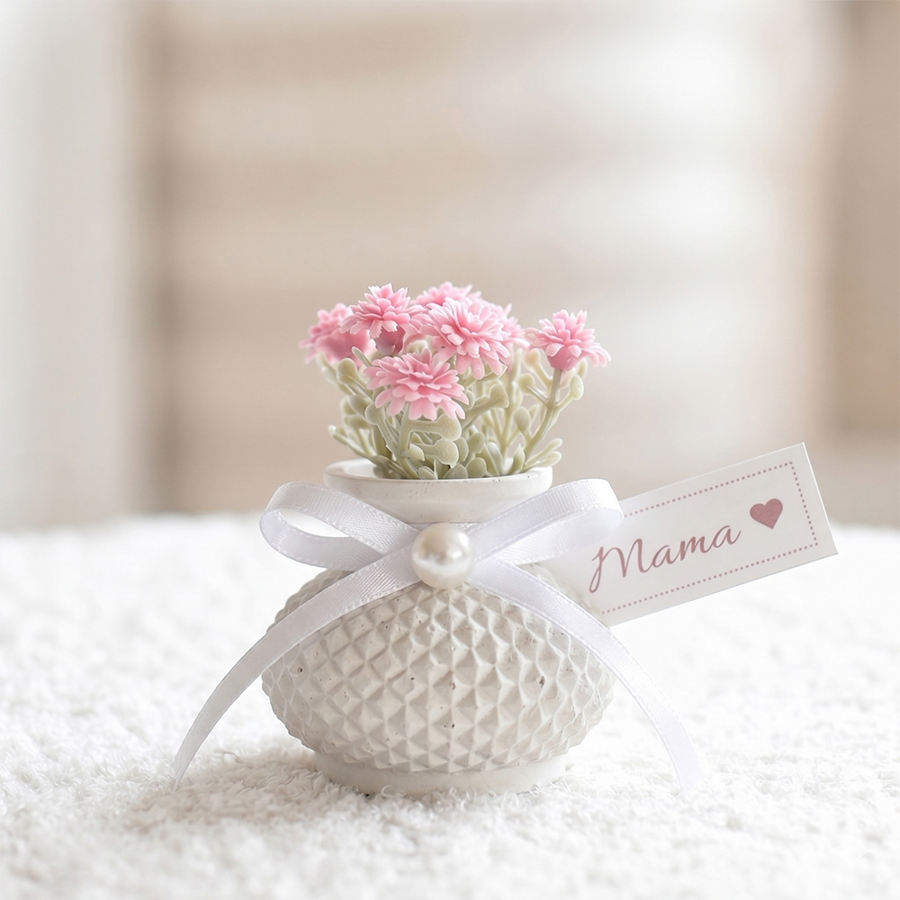 Anyák napi hűtőmágnes mini virágcsokorral mamának