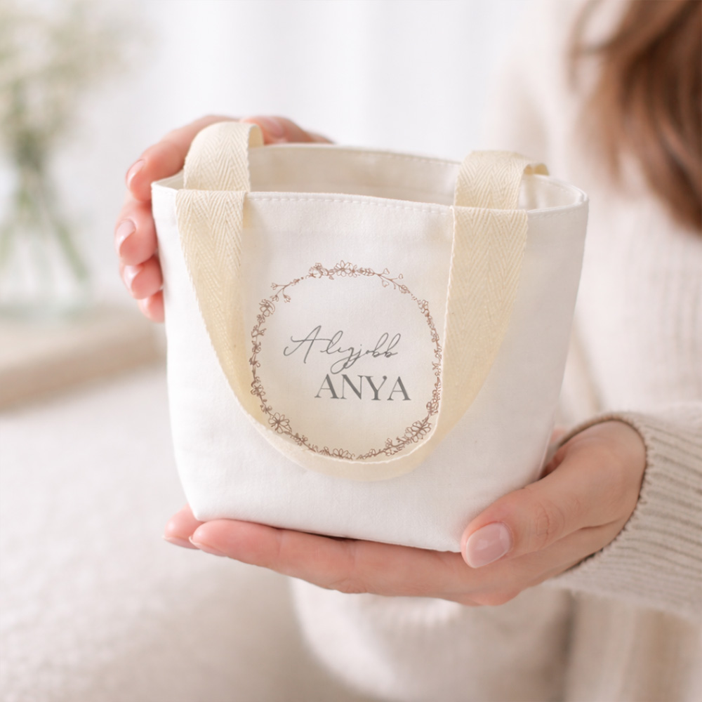 Vászon szütyő anyák napi ajándékhoz - Legjobb Anya felirattal