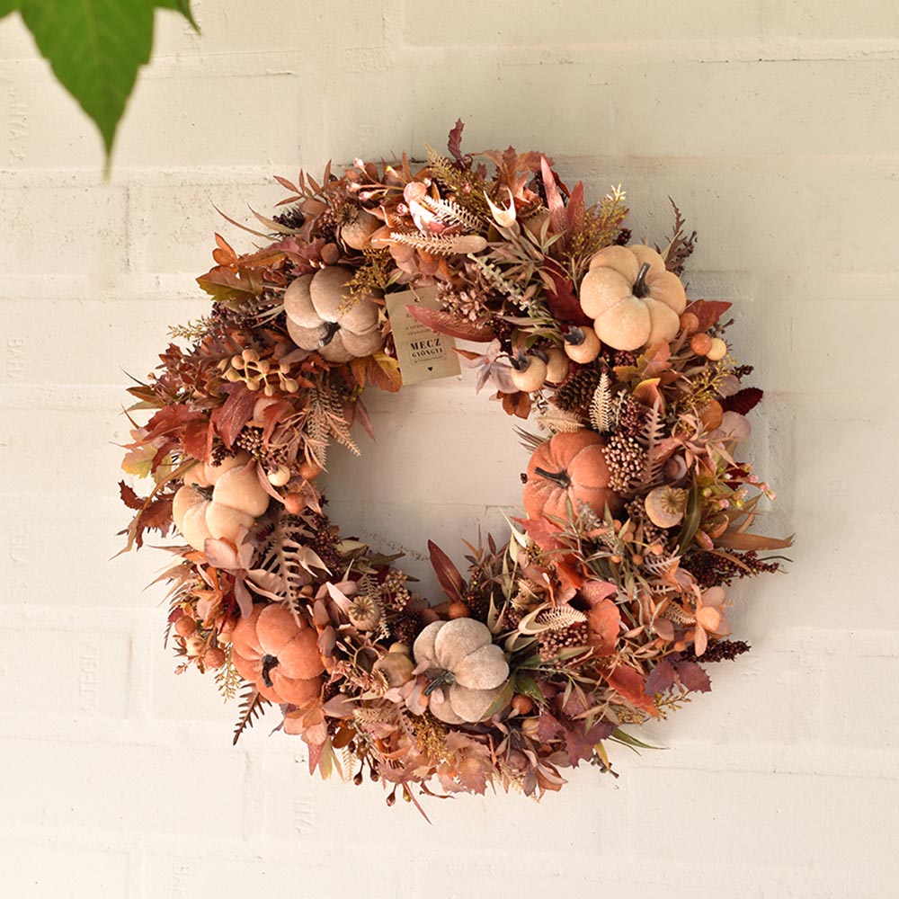 Őszi ajtódísz koszorú - természetes hatású, örök dekoráció - Image 10
