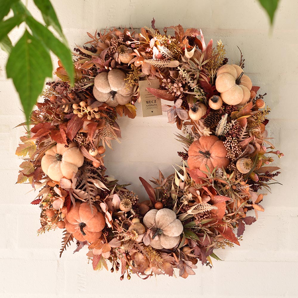 Őszi ajtódísz koszorú - természetes hatású, örök dekoráció - Image 5