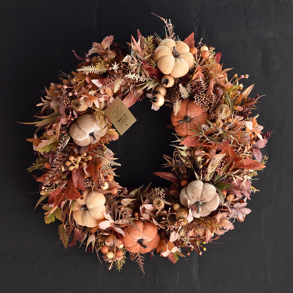 Őszi ajtódísz koszorú - természetes hatású, örök dekoráció - Image 3