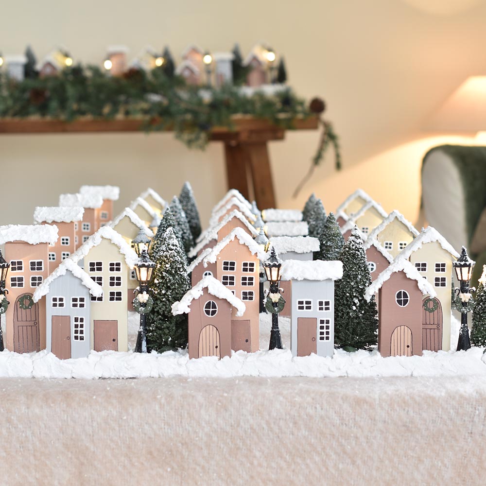 Karácsonyi kisváros dekoráció