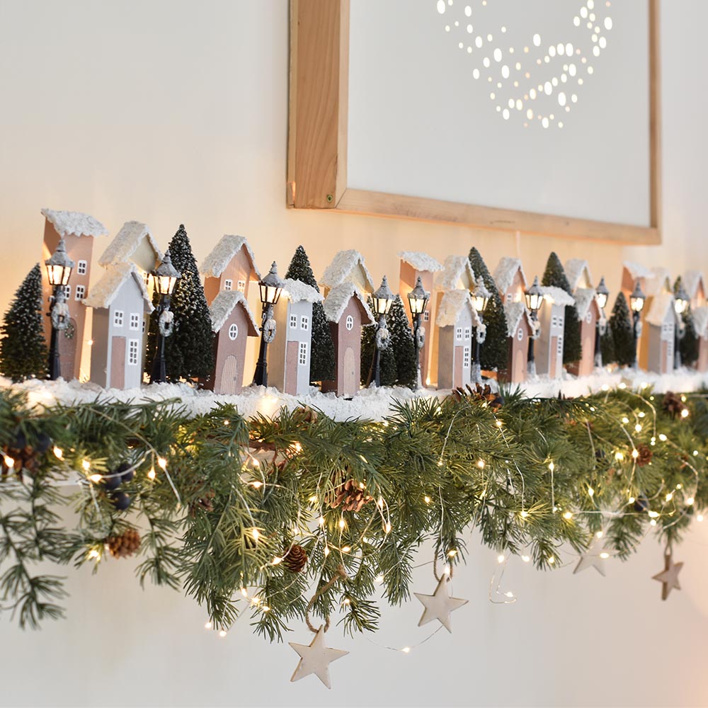 Karácsonyi kisváros dekoráció