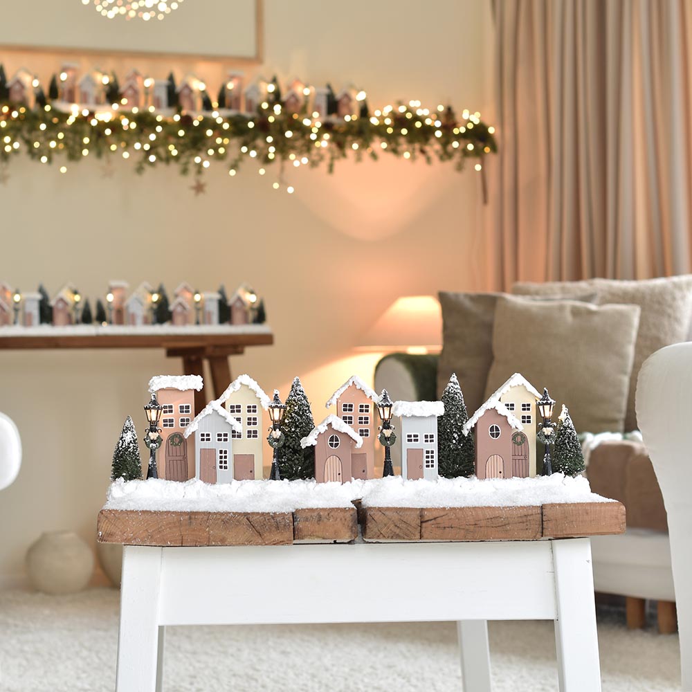 Karácsonyi kisváros dekoráció