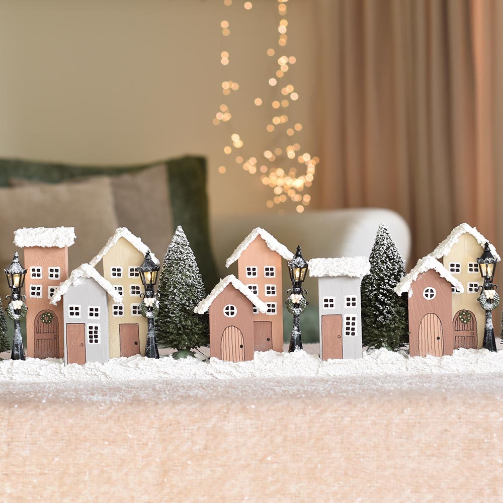 Karácsonyi kisváros dekoráció