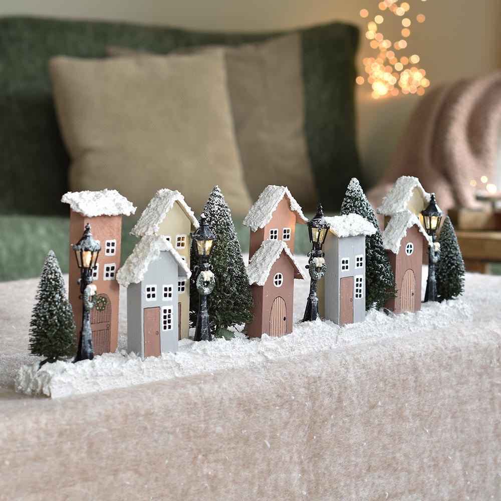 Karácsonyi kisváros dekoráció