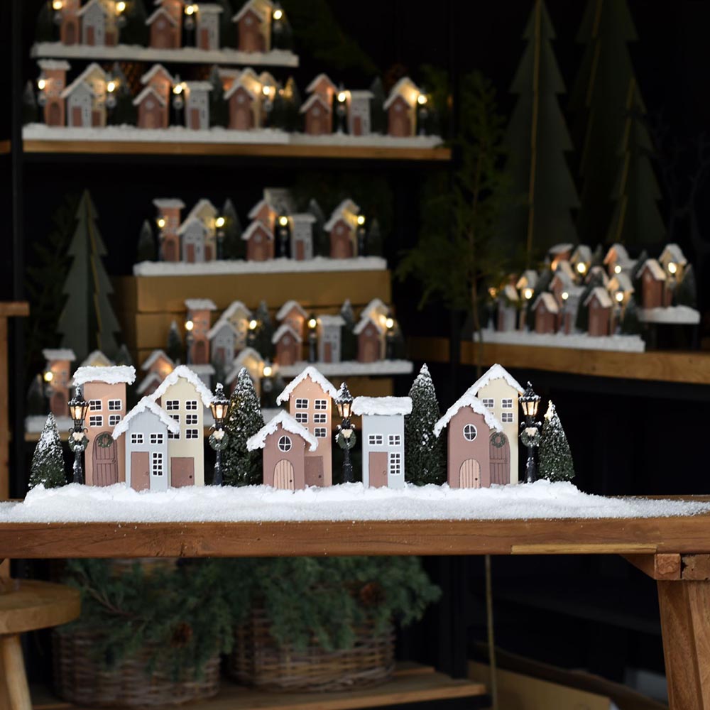Karácsonyi kisváros dekoráció