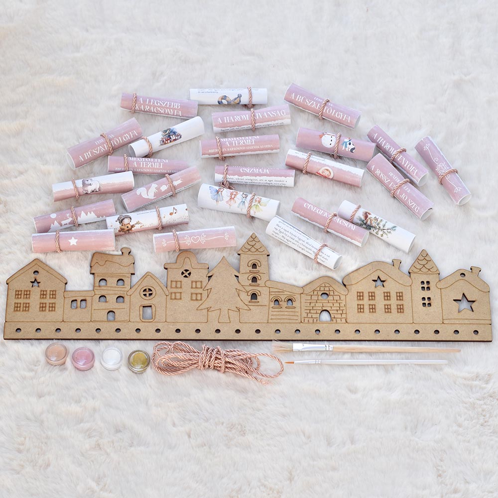 Adventi mese naptár gyerekeknek – DIY csomag 24 esti mesével