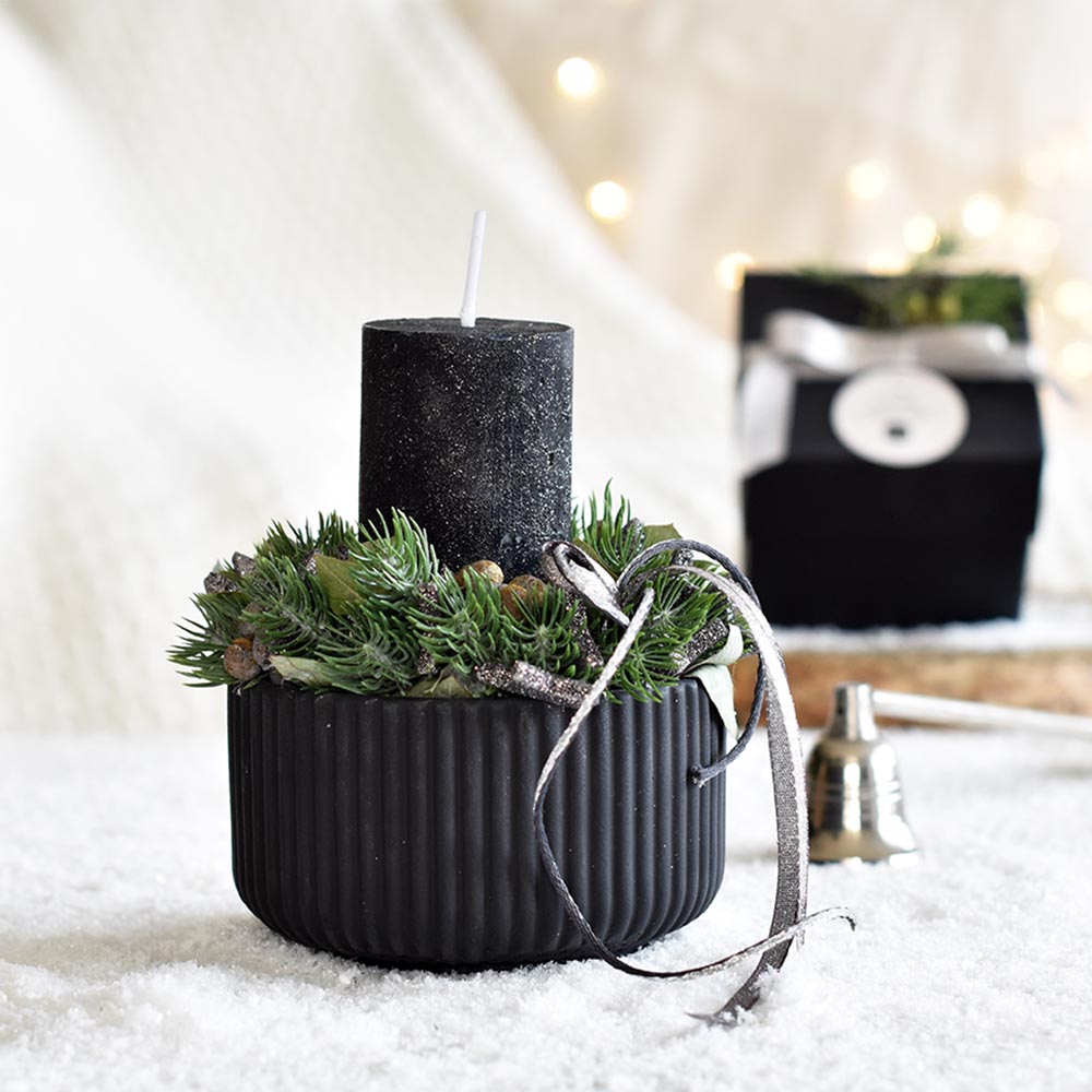 Gyertyás karácsonyi asztaldísz - többféle színben