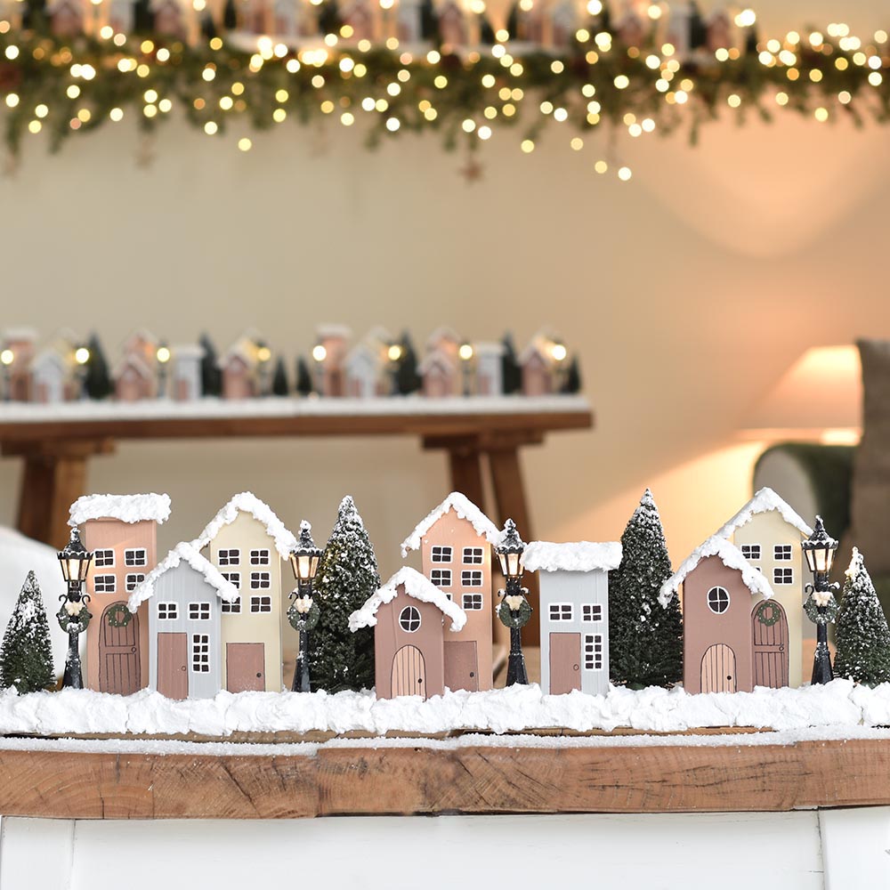 Karácsonyi kisváros dekoráció