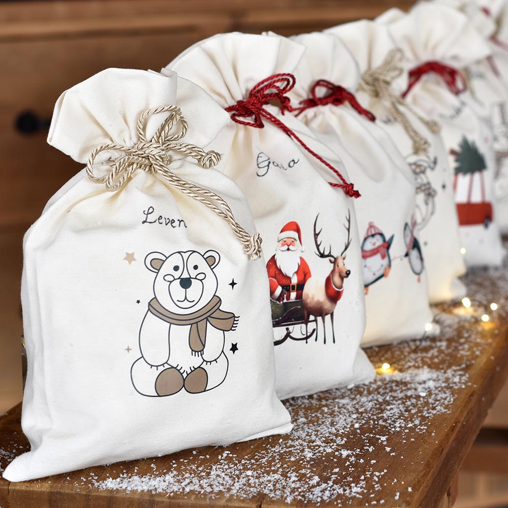 Mikulás zsák egyedi névvel