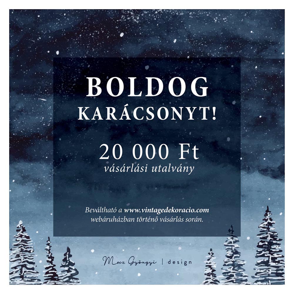 Online karácsonyi ajándékutalvány - éjkék