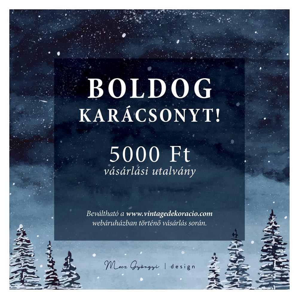 Online karácsonyi ajándékutalvány - éjkék