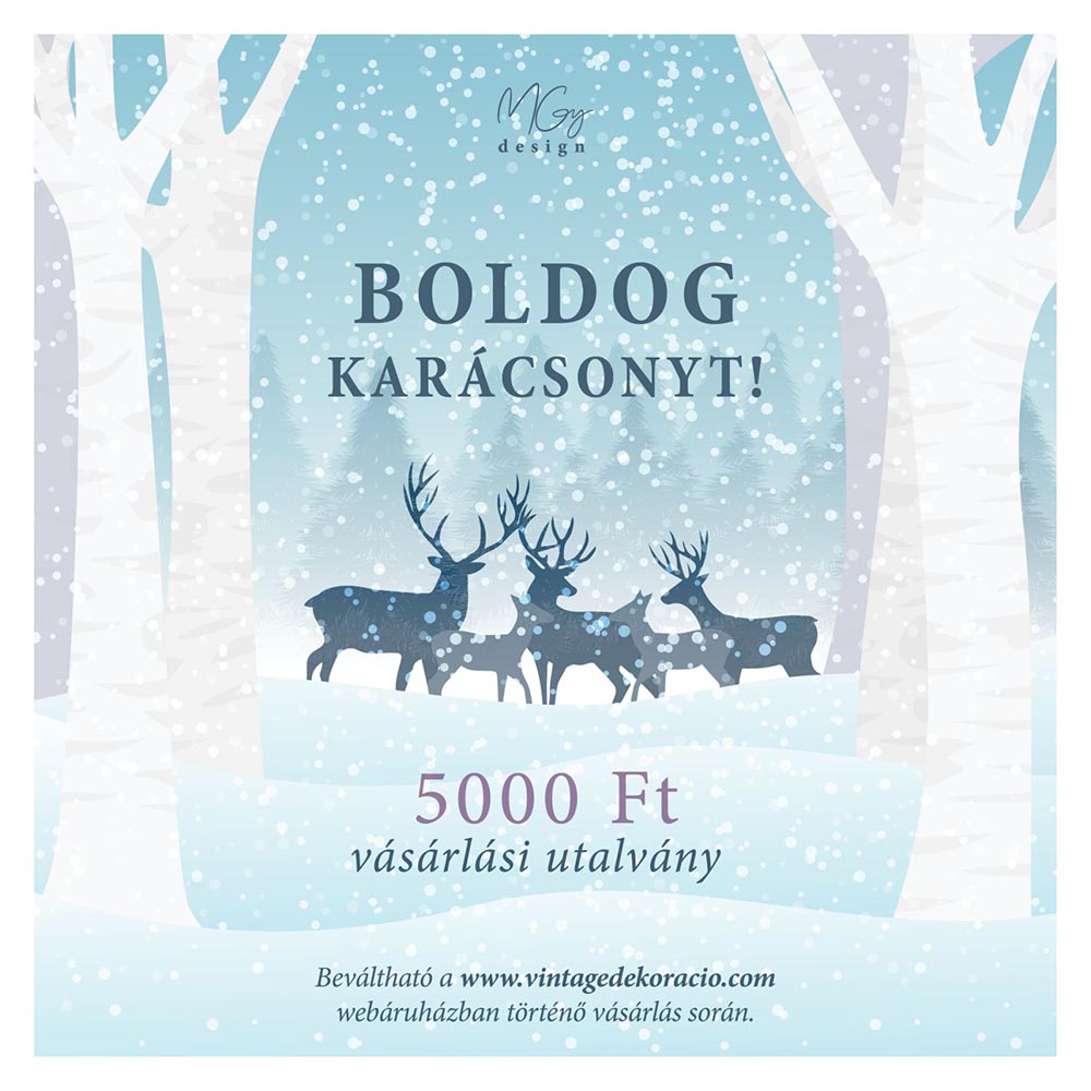 Online karácsonyi ajándékutalvány - világoskék