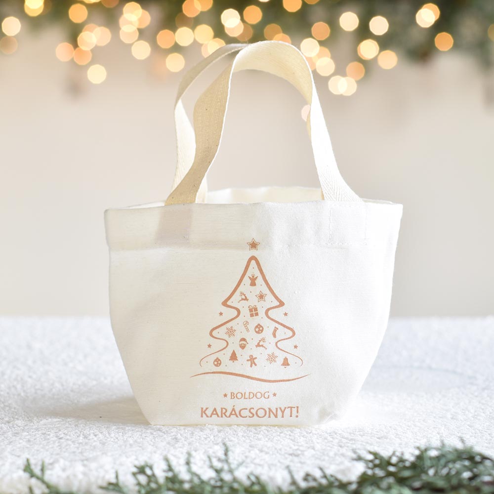 Karácsonyi ajándékoknak design-os vászon szütyő - magyar feliratos - Image 5