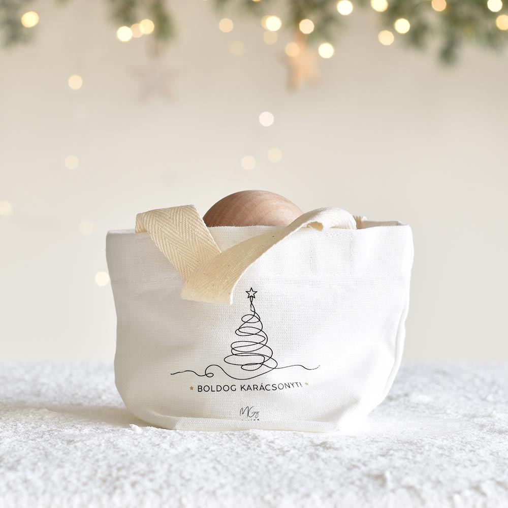 Karácsonyi ajándékoknak design-os vászon szütyő - magyar feliratos - Image 24