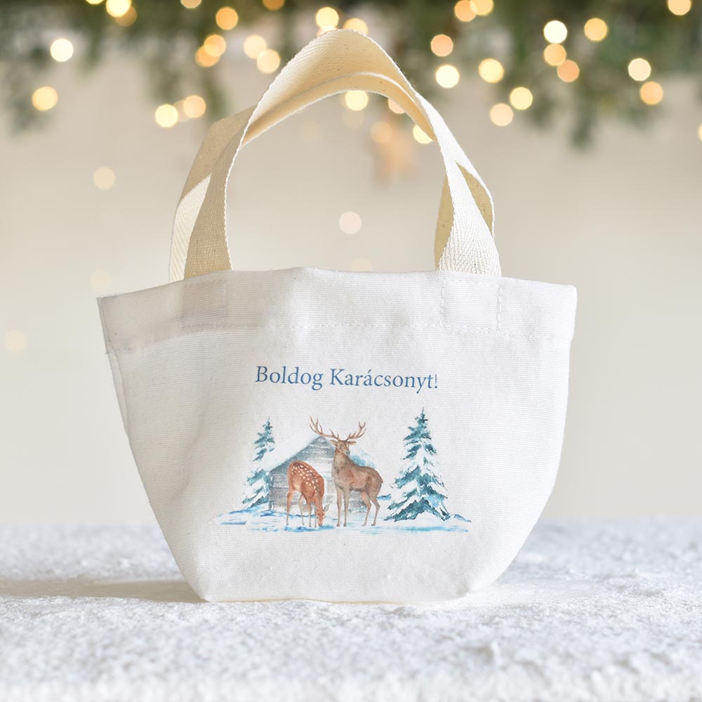 Karácsonyi ajándékoknak design-os vászon szütyő - magyar feliratos - Image 21