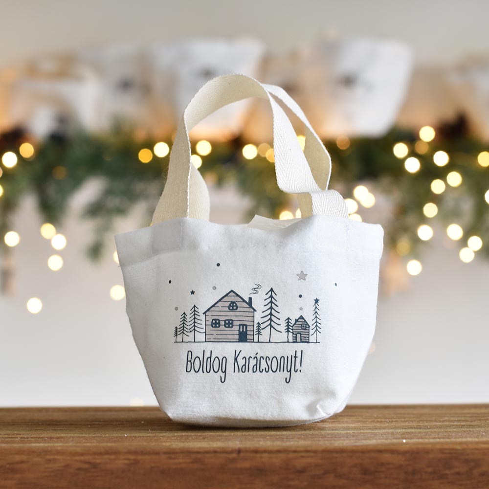 Karácsonyi ajándékoknak design-os vászon szütyő - magyar feliratos - Image 9