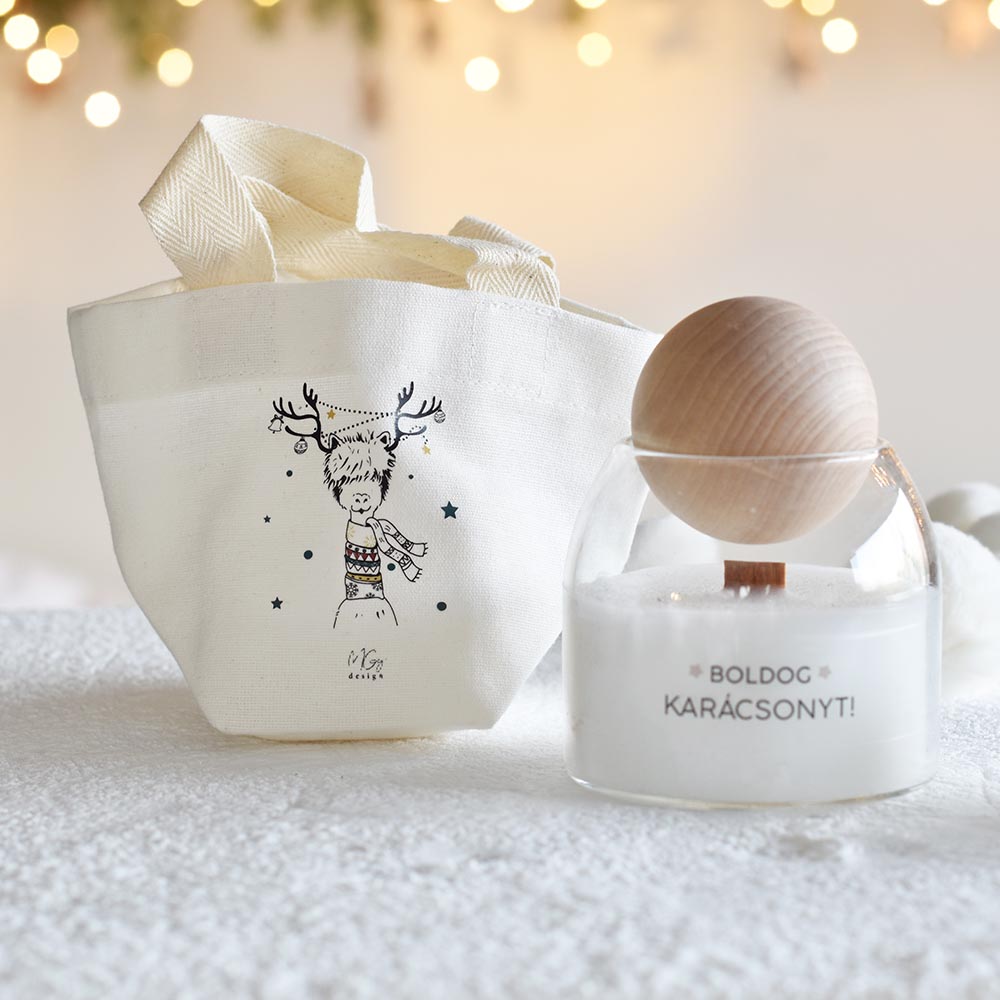 Karácsonyi ajándékoknak design-os vászon szütyő - magyar feliratos - Image 32