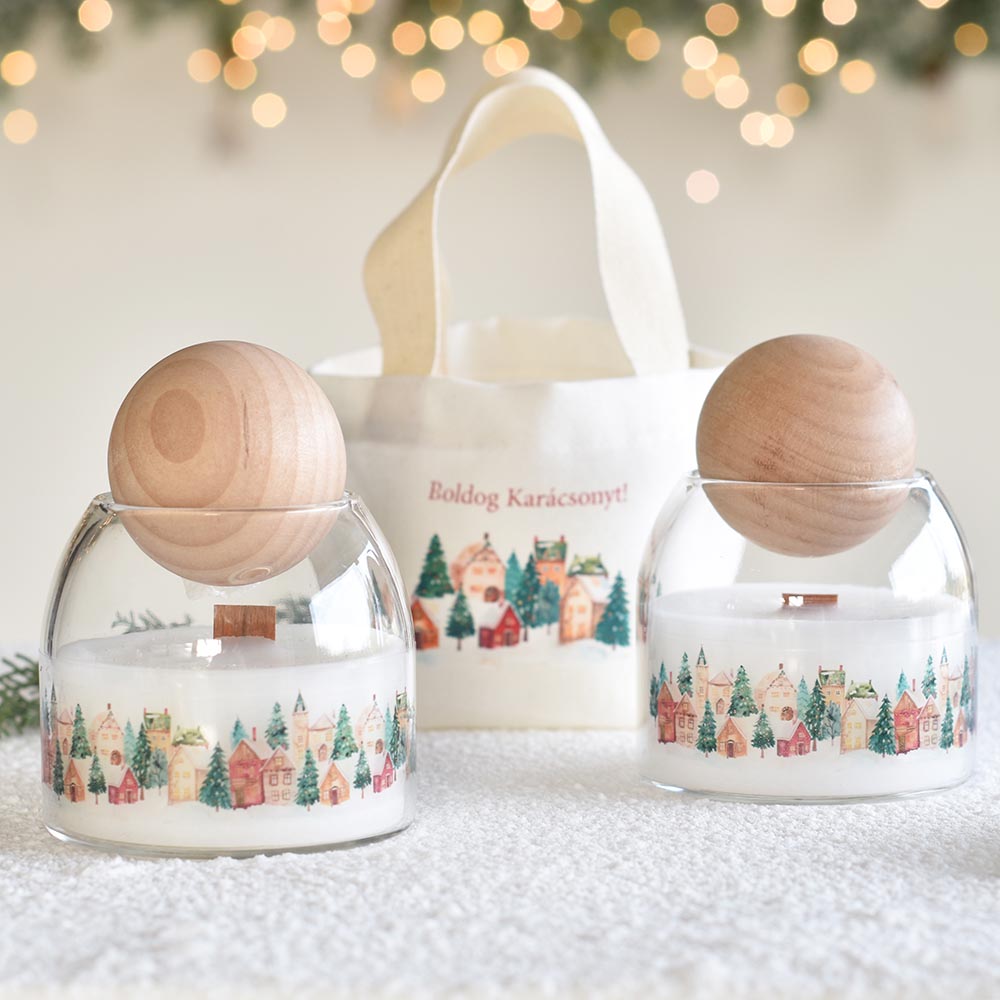 Alternative view of Karácsonyi illatgyertya fagolyós üvegben