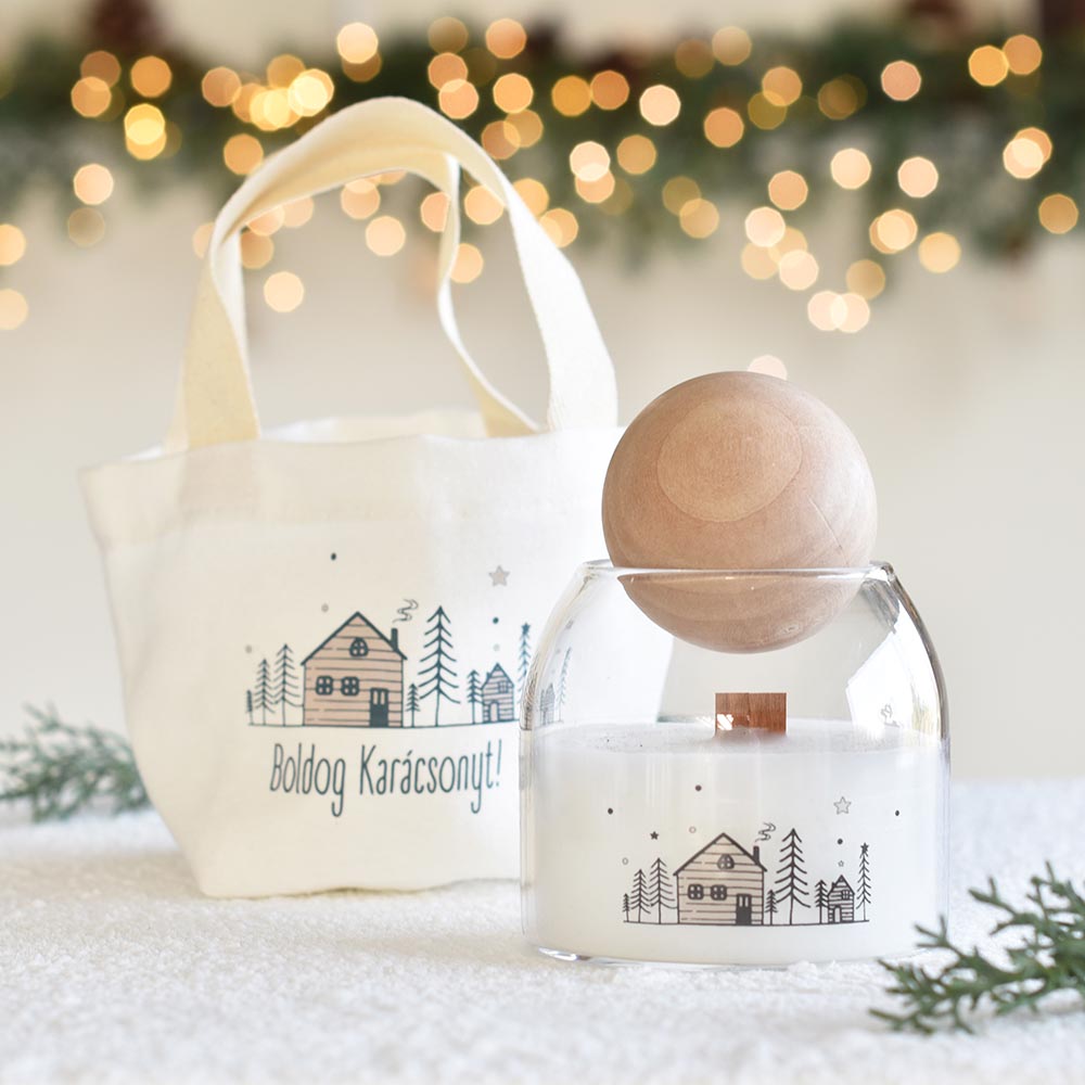 Karácsonyi ajándékoknak design-os vászon szütyő - magyar feliratos - Image 39