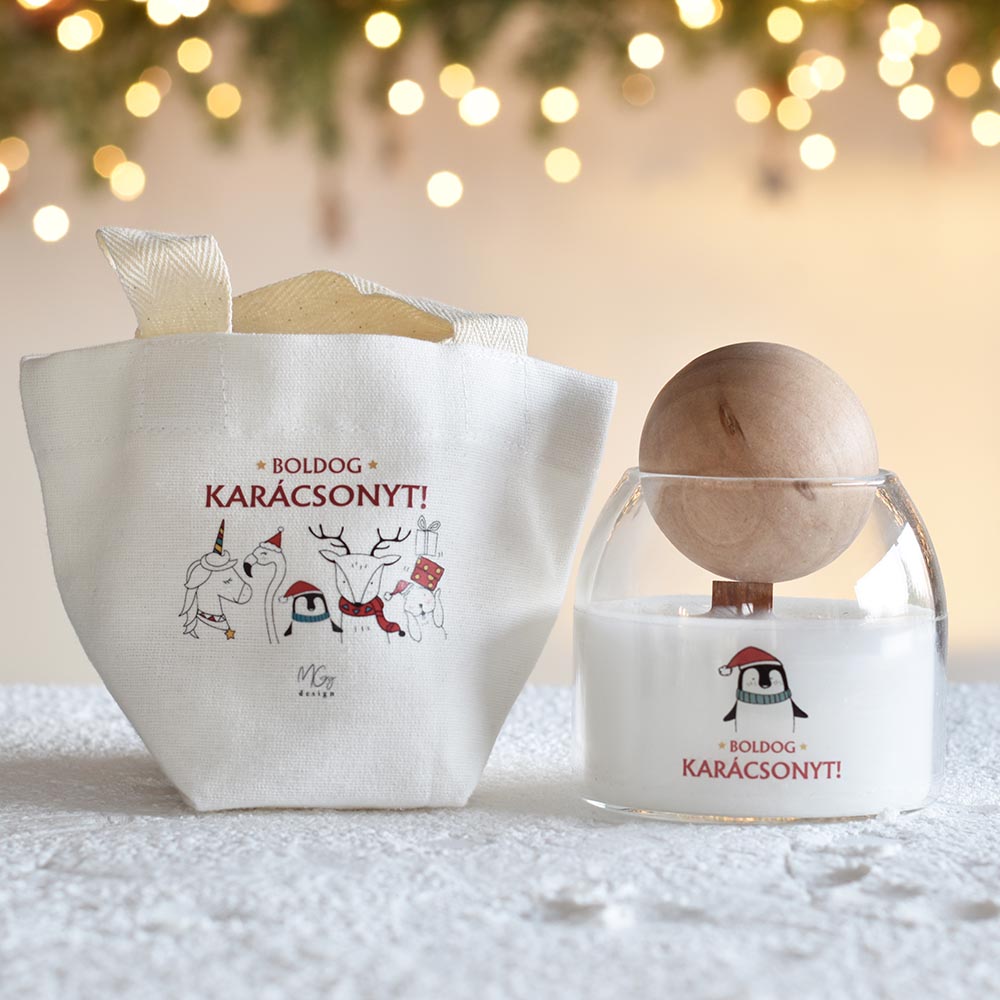 Karácsonyi ajándékoknak design-os vászon szütyő - magyar feliratos - Image 31