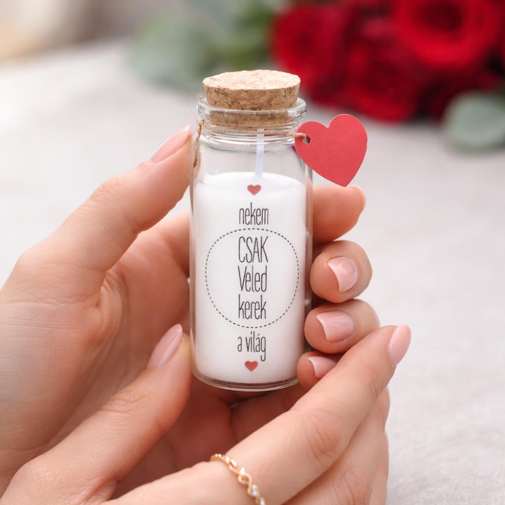 Valentin napi illatgyertya - "Nekem csak Veled kerek a világ"