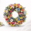 Élénk színű tavaszi koszorú dekoráció