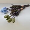 Élethű mű tulipán csokor - tavaszi dekoráció
