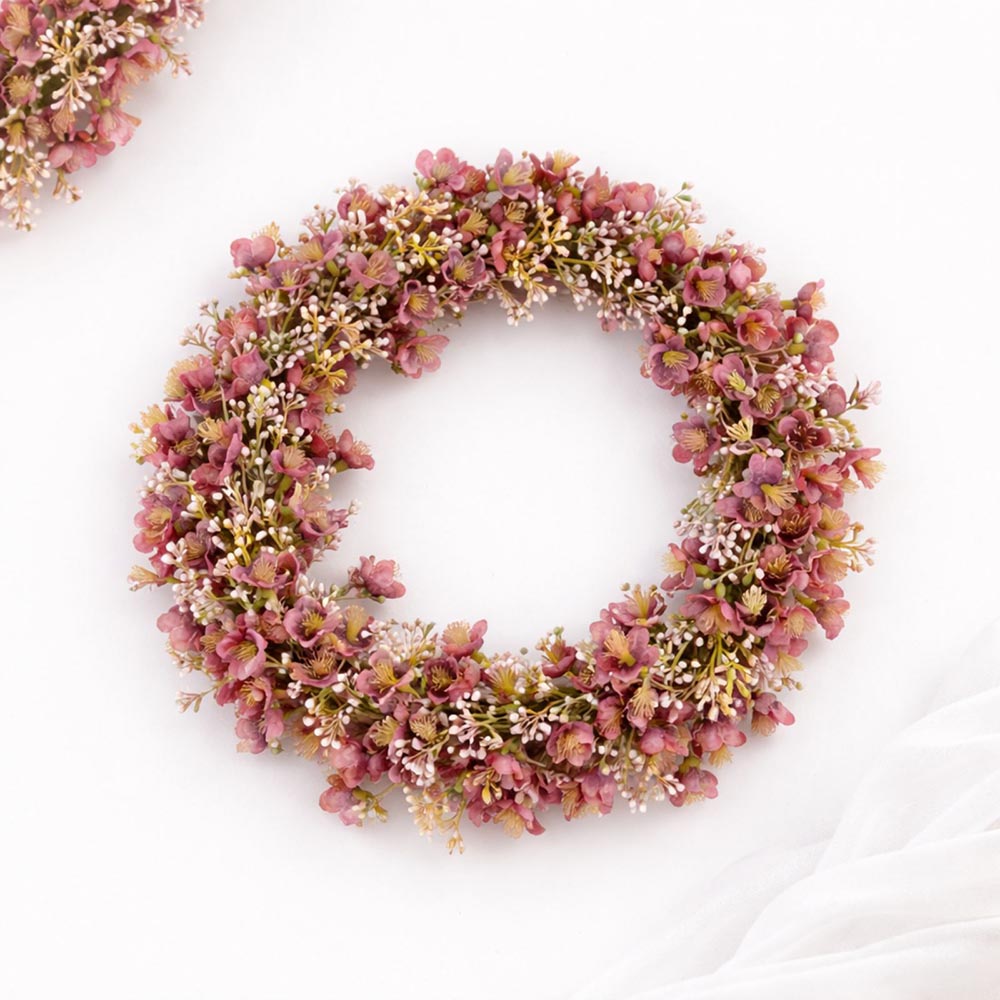 Wax virágos tavaszi ajtódísz