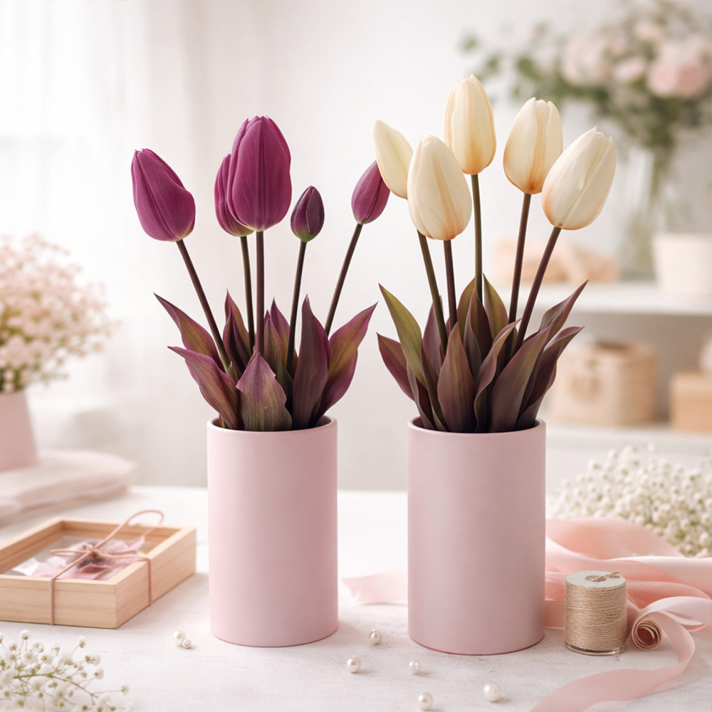 Anyák napi ajándék - tulipán díszdobozban