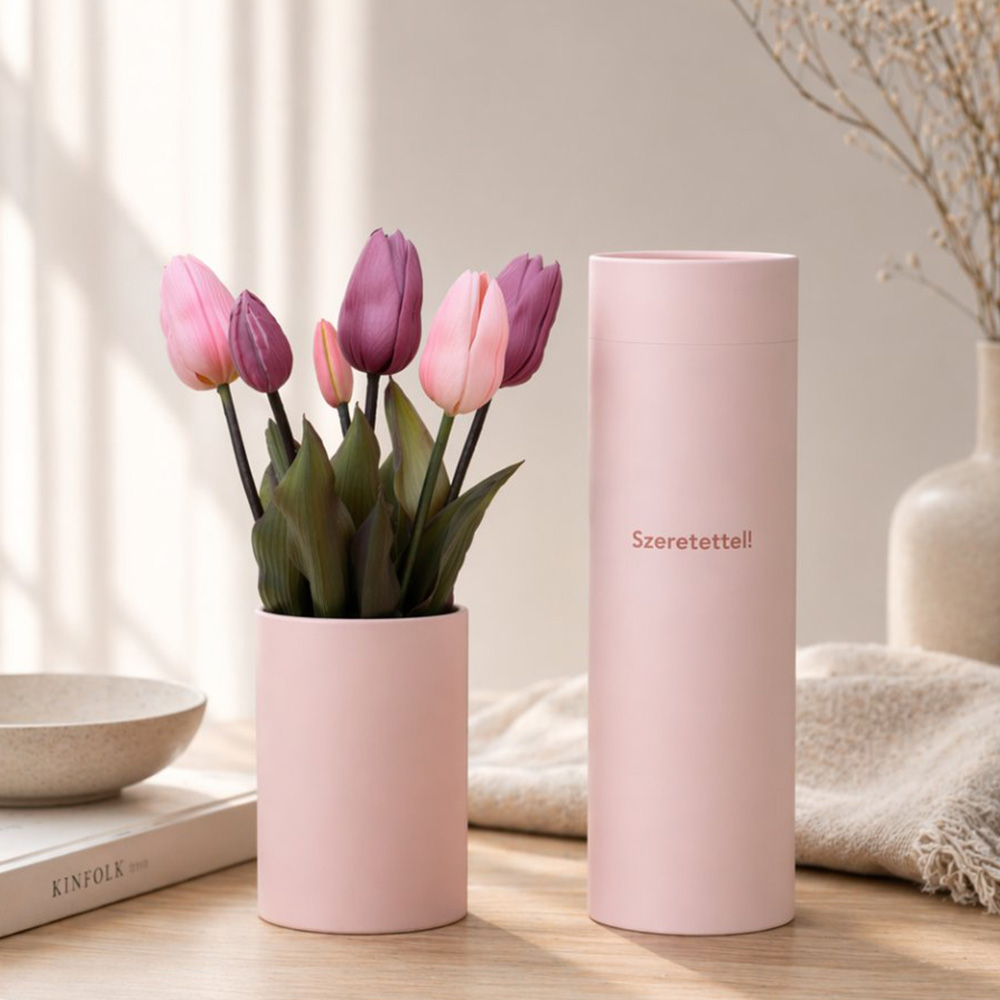 Elegáns ballagási ajándék - tulipán díszdobozban