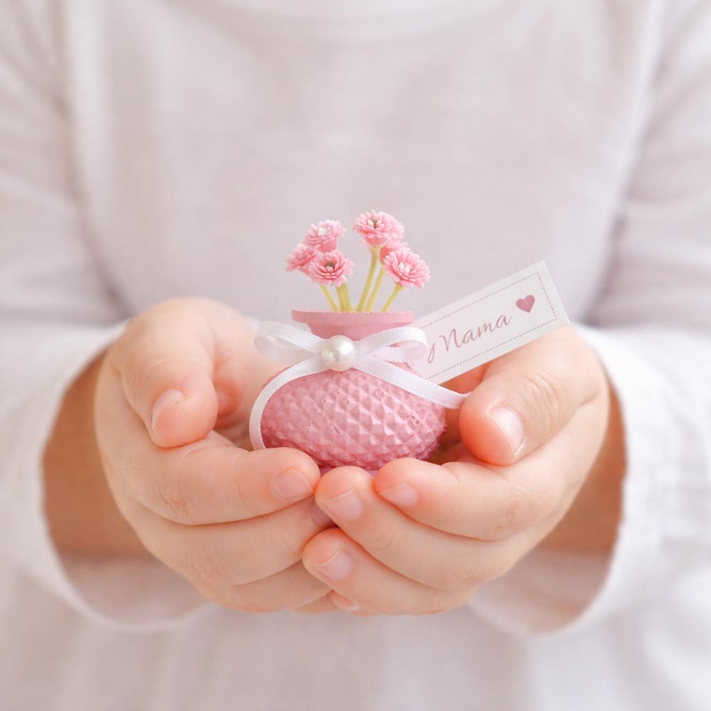 Anyák napi hűtőmágnes mini virágcsokorral mamának