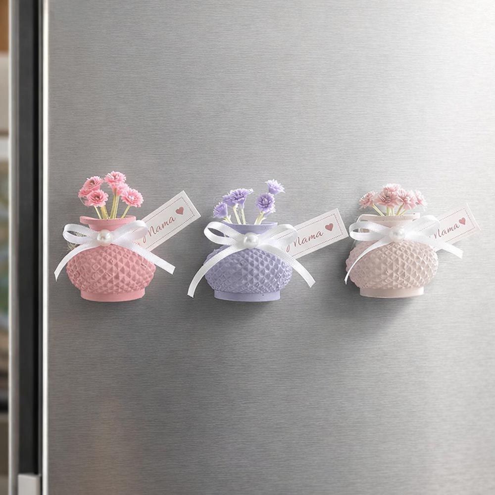 Anyák napi hűtőmágnes mini virágcsokorral mamának