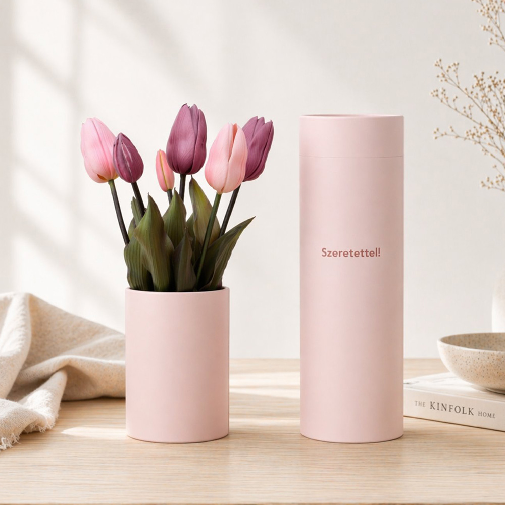 Alternative view of Elegáns ballagási ajándék - tulipán díszdobozban