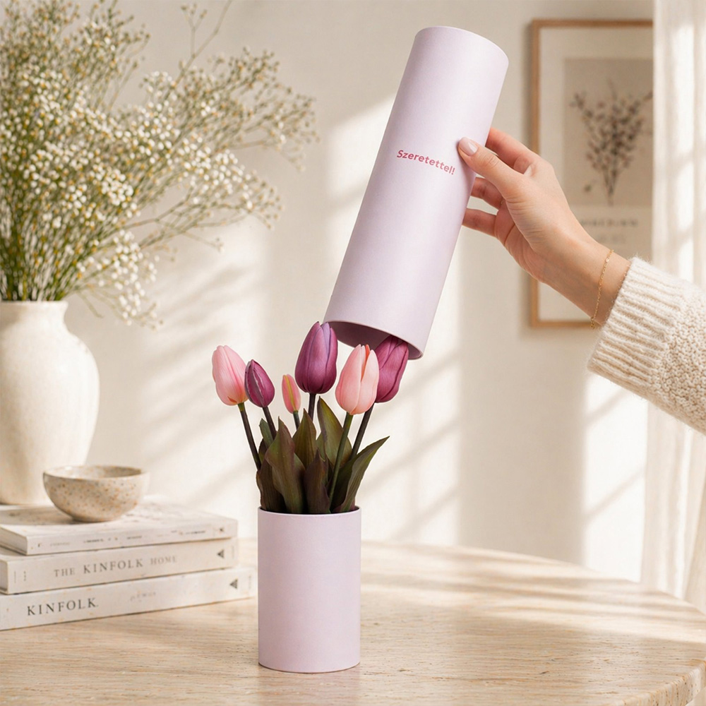 Alternative view of Elegáns ballagási ajándék - tulipán díszdobozban