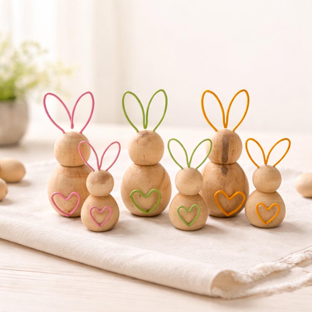 Fa nyuszi pár dekor