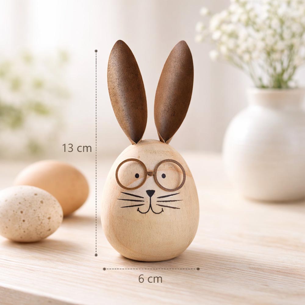 Fa nyuszi tojás dekoráció - húsvéti asztaldísz