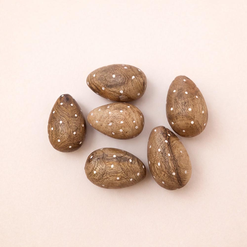 Fa tojás dekor (6 db)