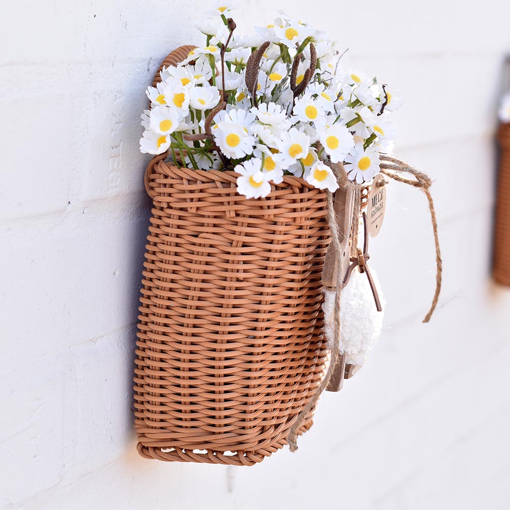 Húsvéti margarétás kosár nyuszi díszítéssel