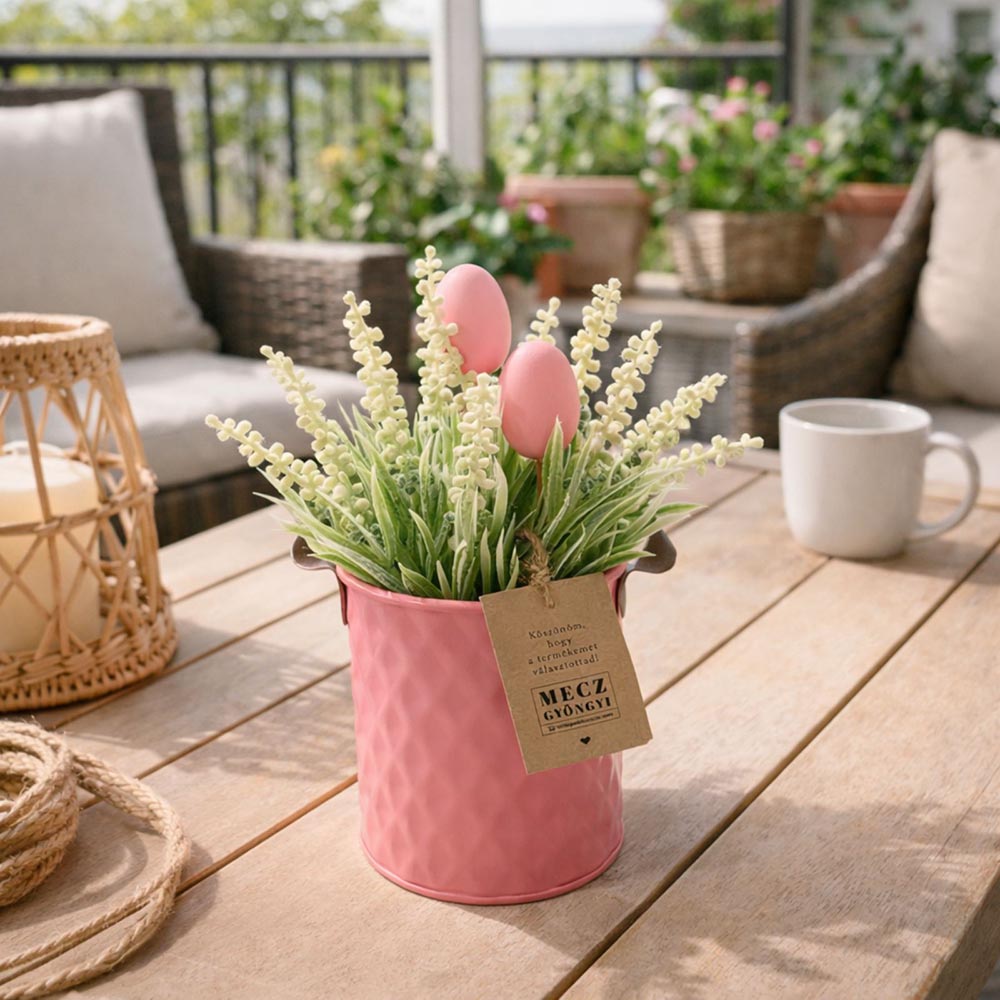 Alternative view of Húsvéti virág dekoráció tojásokkal kaspóban