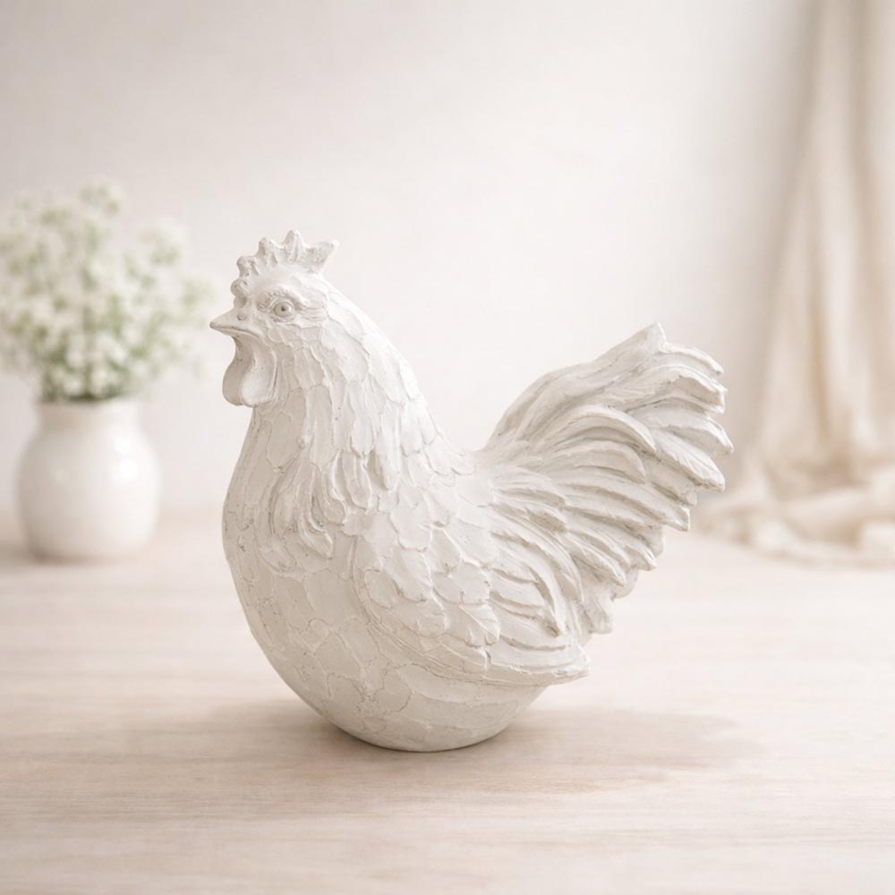 Alternative view of Dekor kakas és tyúk figura - több színben