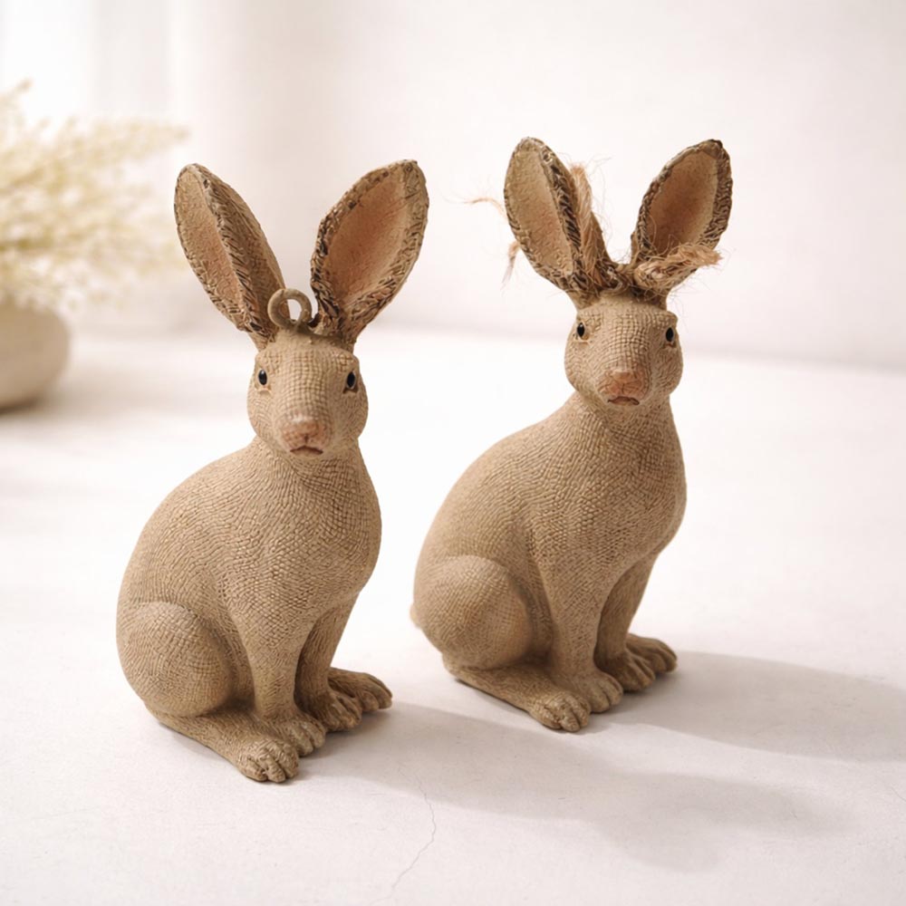 Természetes stílusú nyuszi dekoráció