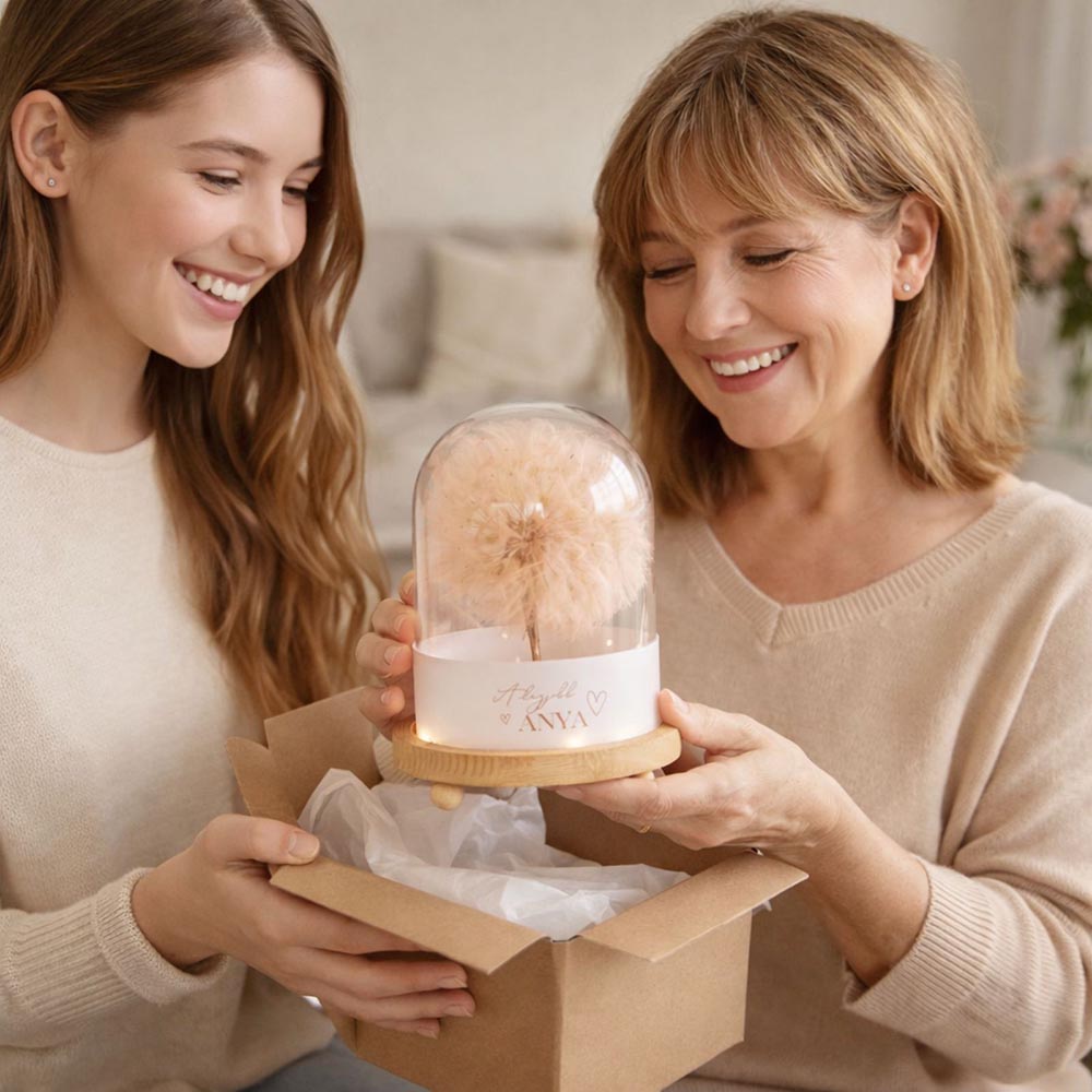 Alternative view of „A legjobb Anya” pitypang búra - hangulatfényes anyák napi ajándék