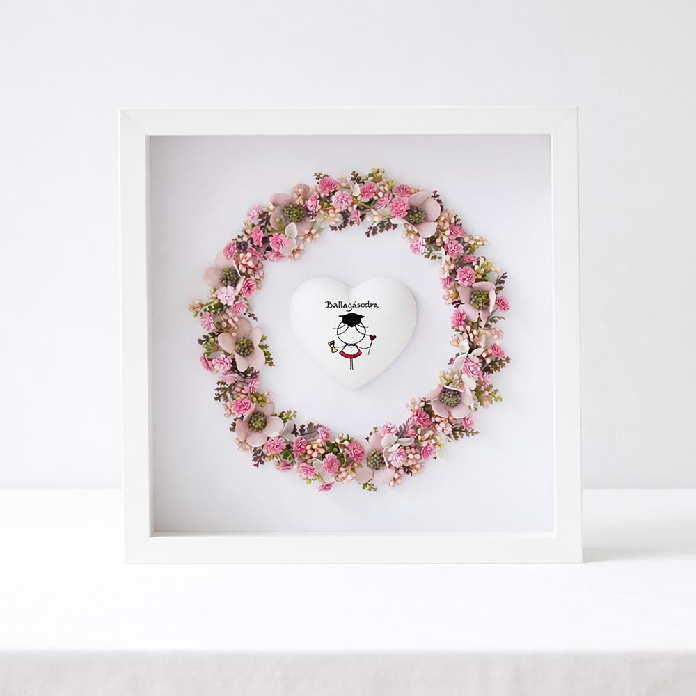 Ballagási ajándék lányoknak - egyedi virágkoszorús kép