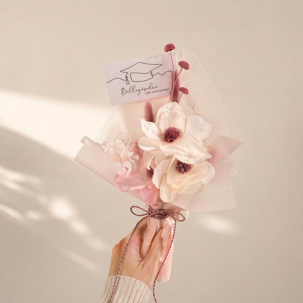 Ballagási csokor szárazvirágból